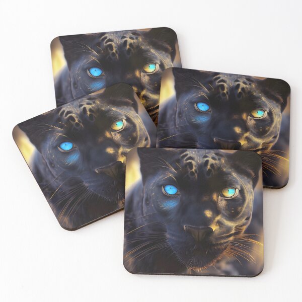 Item preview, Mesmerizing Majesty: The Blue-Eyes Black Panther Photographic Art designed and sold by PosterManiaRo.
