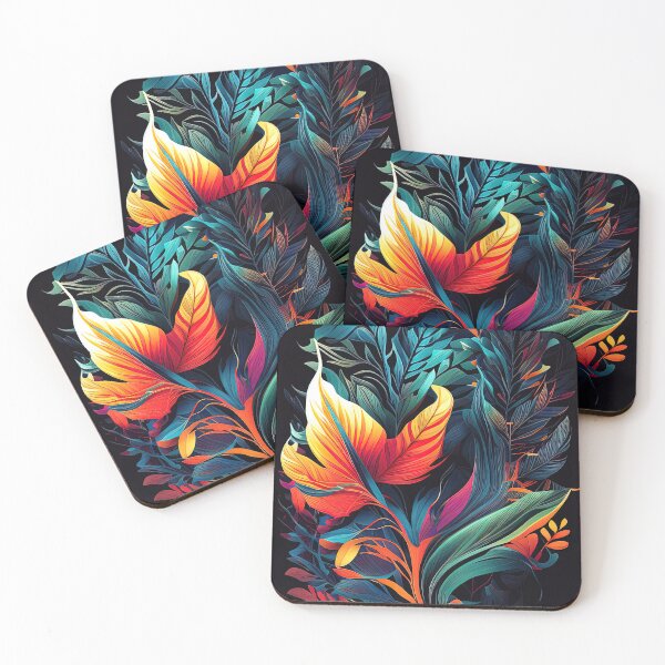 Item preview, Vibrant colorful surreal plant painting designed and sold by RK - Shop.