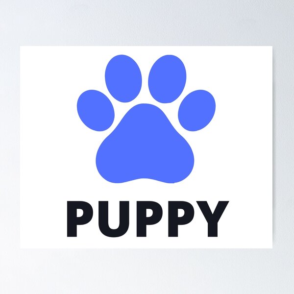 Item preview, Blue Cute Puppy Play Paw designed and sold by stephenop92.