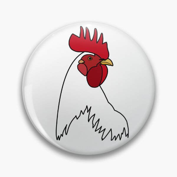 Item preview, Single Comb White Leghorn Rooster Head designed and sold by bakerchkenranch.