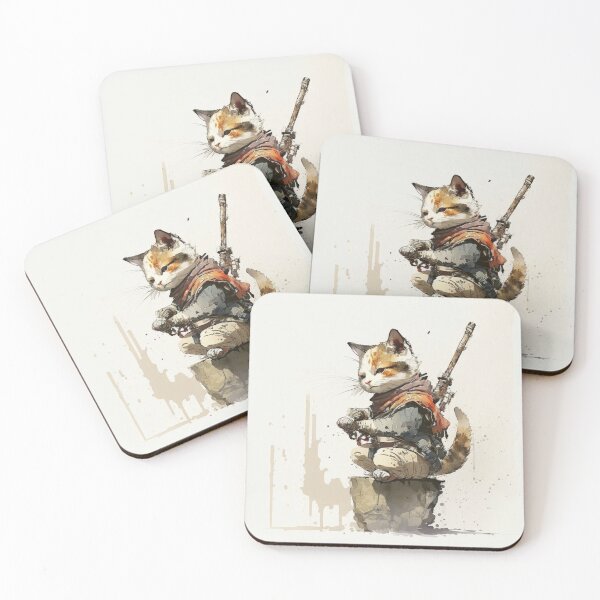 Item preview, Samurai Cat Design 3 designed and sold by PrintedBeat.