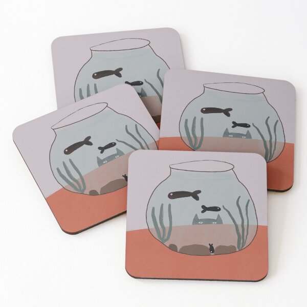 Item preview, Cat and Fish Illustration  designed and sold by wenjunior.