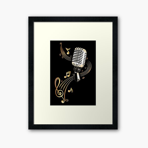 Retro Micro microphone Old School Microphone Scribble Music, Radio Podcast  Vintage, Music Notes and Clef Musician Art Board Print for Sale by  Merchking1