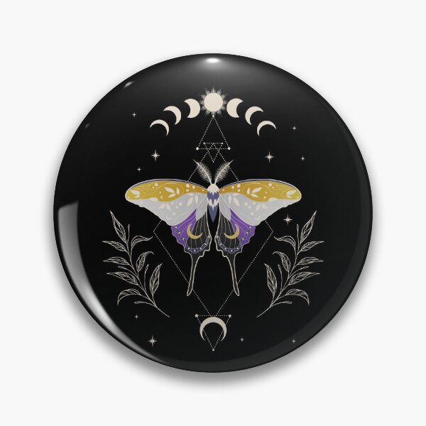 Item preview, Nonbinary Luna Moth Celestial Cottagecore LGBT Pride Flag designed and sold by Clara Hollins.
