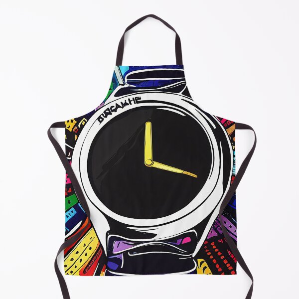 Item preview, Colored watch with gold hands, square format designed and sold by Flairh-Art.