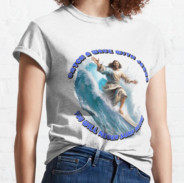 jesus surfing shirt