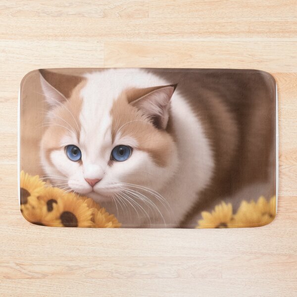 Item preview, Cat and Flowers designed and sold by Symerca.