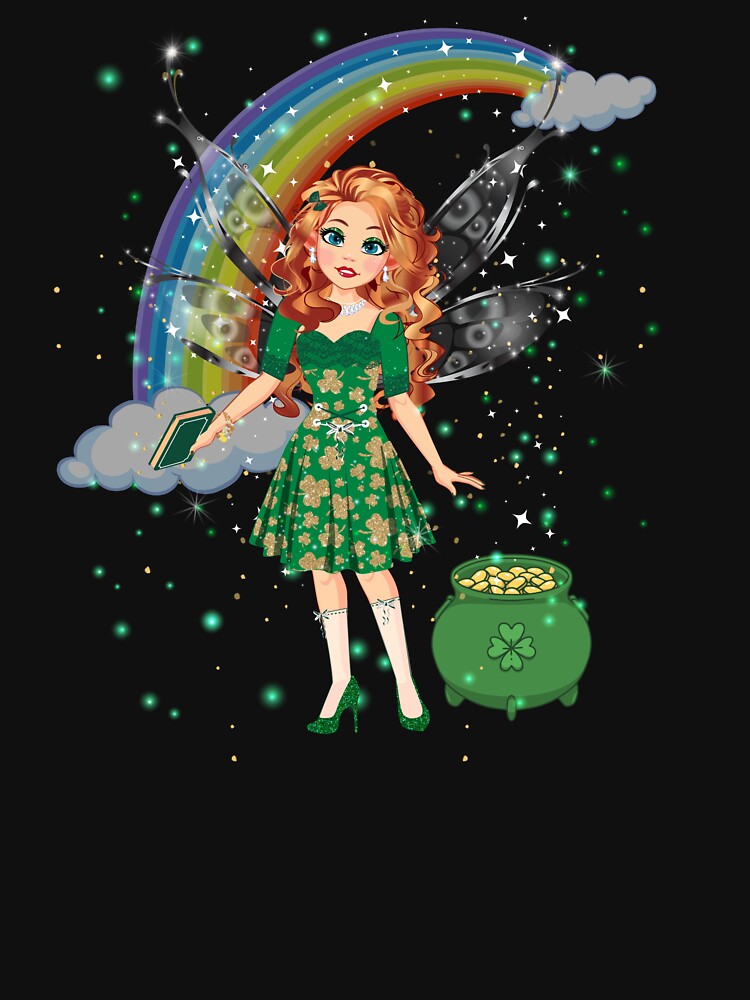 Thumbnail 3 of 3, Fitted V-Neck T-Shirt, Felicia's Over The Rainbow Collection designed and sold by TeelieTurner.