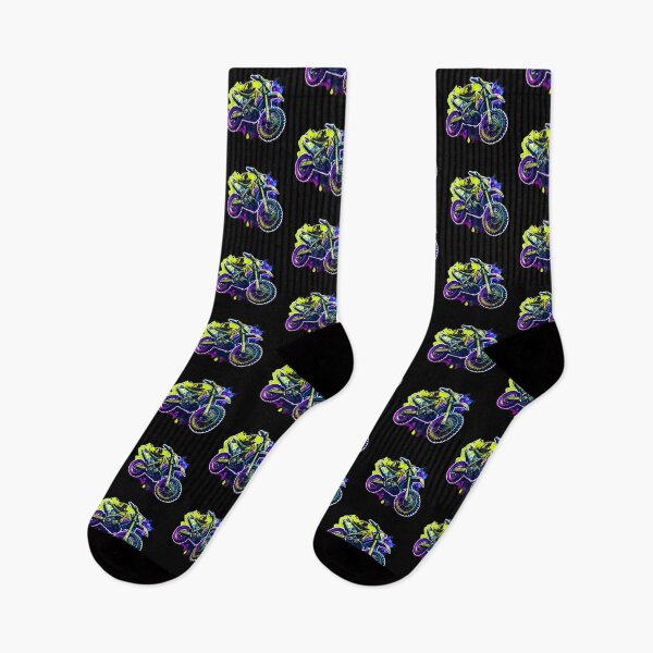 Item preview, Motocross Dirt Bike Cyberpunk Colorful Neon designed and sold by beluxe.
