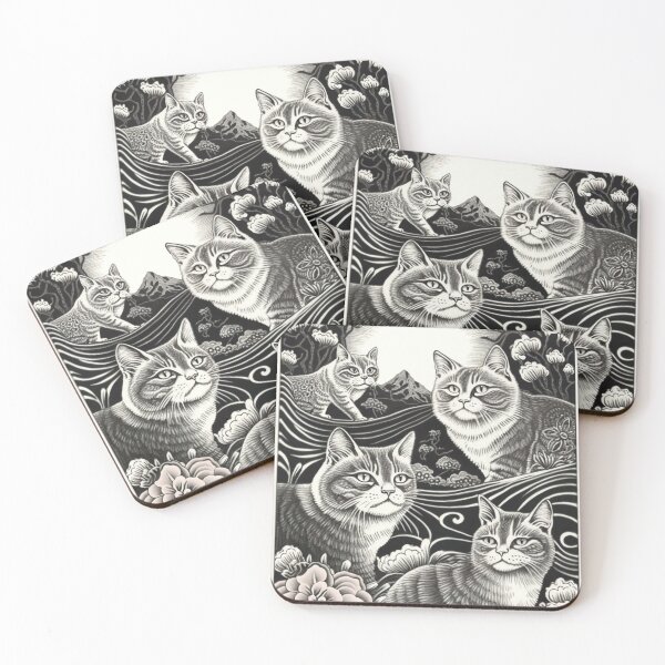 Item preview, American Bobtail Cat Family on Mountain designed and sold by Vaporboy1994.