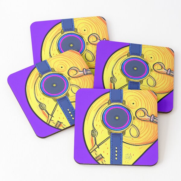 Item preview, Purple, yellow and gold watch, square format designed and sold by Flairh-Art.