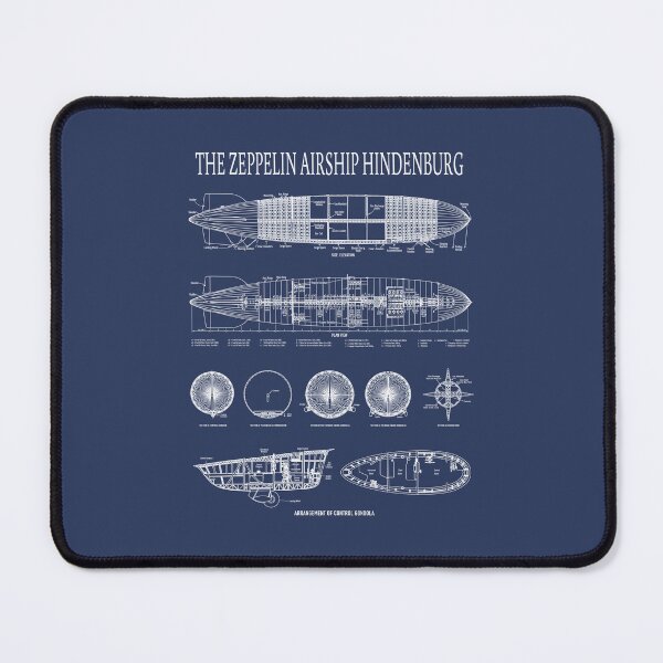 Item preview, Hindenburg German Zeppelin Airship Detailed Blueprint Diagrams Gift designed and sold by Maljonic.