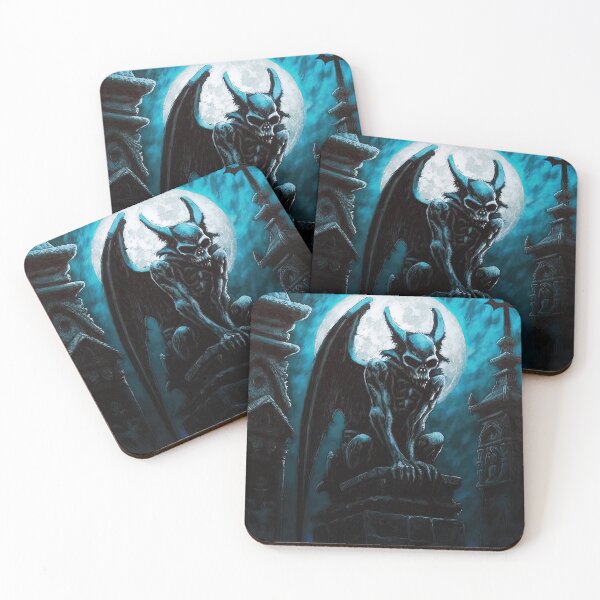 Item preview, Blue Gargoyle in Cemetery designed and sold by Critical Meltdown.