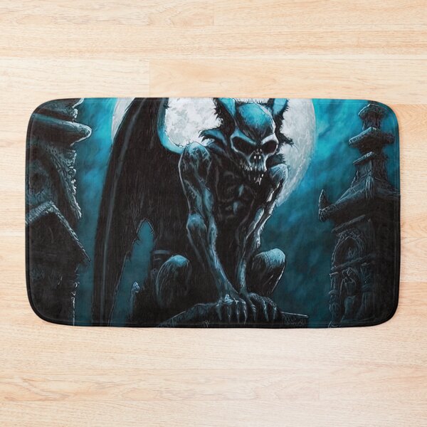 Item preview, Blue Gargoyle in Cemetery designed and sold by Critical Meltdown.