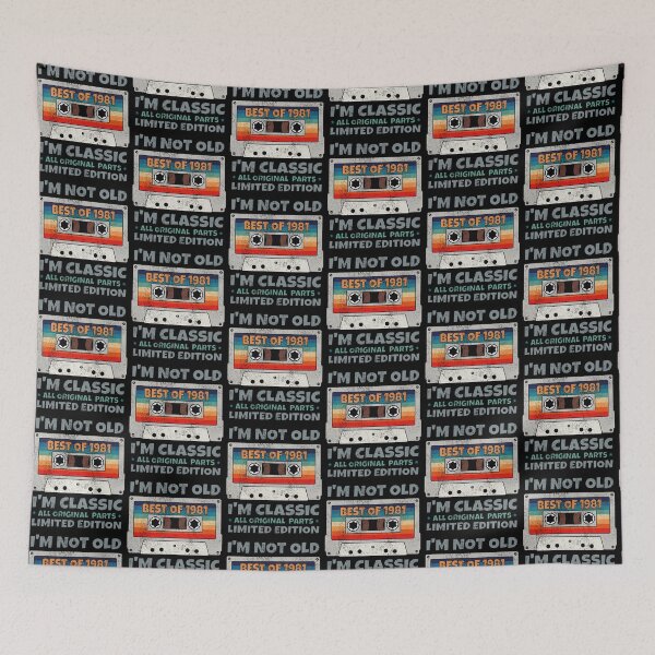 Item preview, VINTAGE BEST OF 1981 ALL ORIGINAL PARTS LIMITED EDITION RETRO VINTAGE FUNNY DISTRESSED CASSETTE BIRTHDAY GIFT designed and sold by Kipcio.