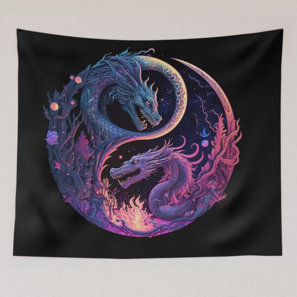 Item preview, Yin Yang Dragons designed and sold by Glitch Forge.