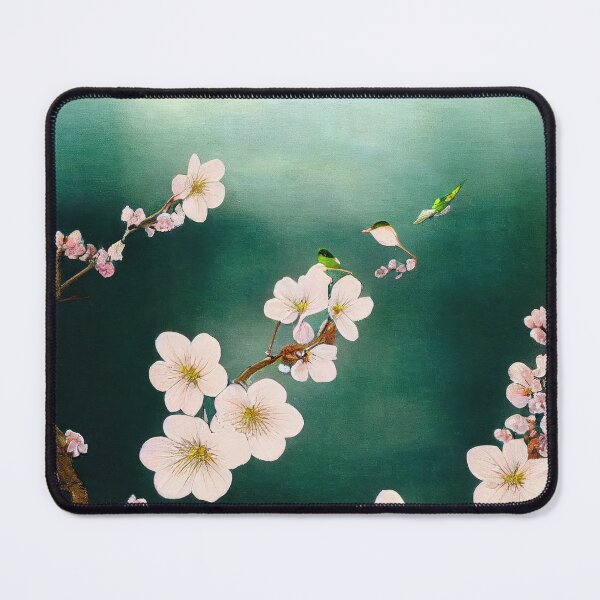 Item preview, "Transient Beauty: Cherry Blossoms and Birds Embrace the Ever-Changing Sea" designed and sold by James Green.