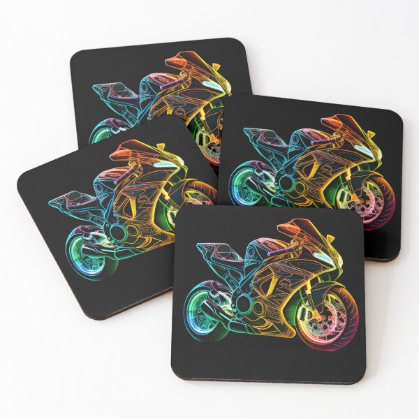 Item preview, Cyberpunk Neon Colorful Futuristic Superbike designed and sold by beluxe.