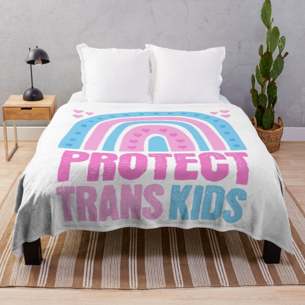 Item preview, Protect Trans Kids Rainbow Queer Flag Pink designed and sold by PUFFYP.