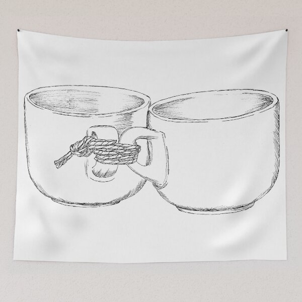 Item preview, Two Mugs Tied by String designed and sold by Marian Hayes.