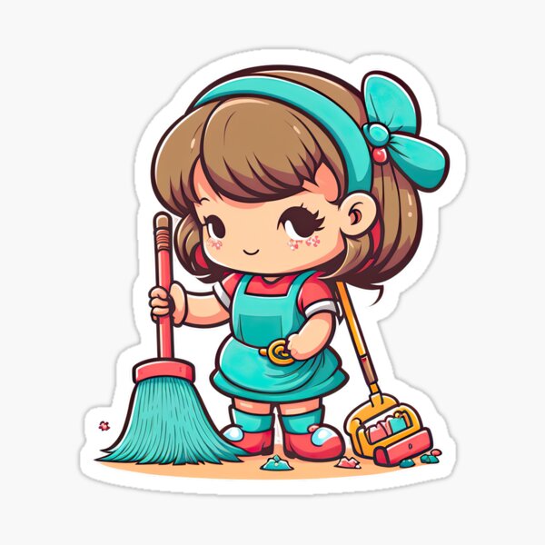 Cleaning Lady Housekeeping Professional Cleaner' Sticker