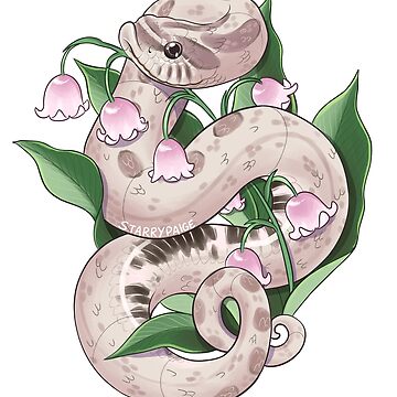 Artwork thumbnail, Lavender Hognose Snake with Lily of the Valley by Paige Penrose