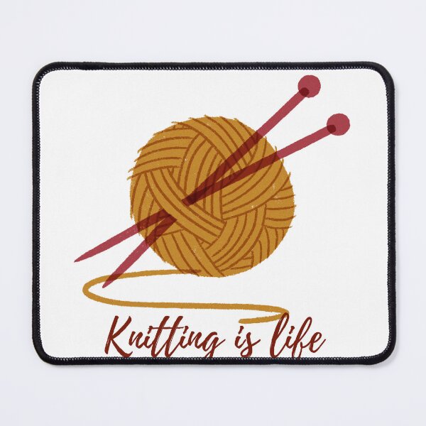 Item preview, knitting is life, knitting is therapy, gift for knitter, knitter shirt, knitter gift, yarn lover gift designed and sold by LorelaiS.