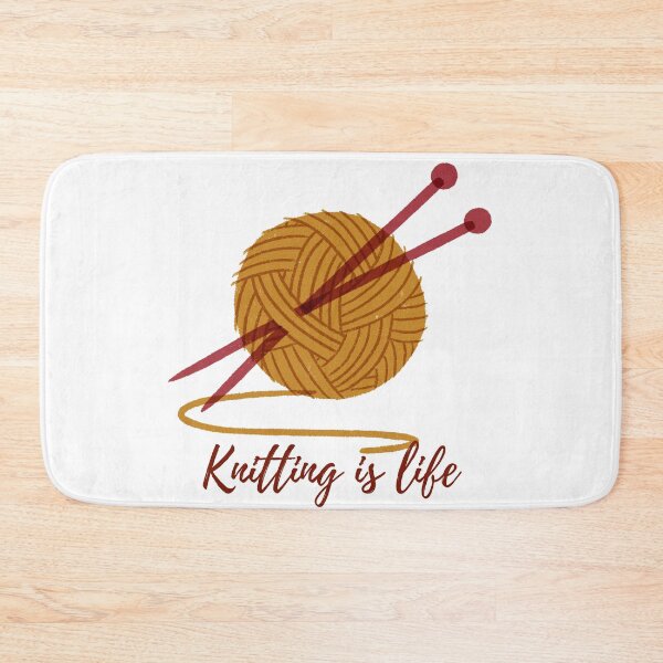 Item preview, knitting is life, knitting is therapy, gift for knitter, knitter shirt, knitter gift, yarn lover gift designed and sold by LorelaiS.