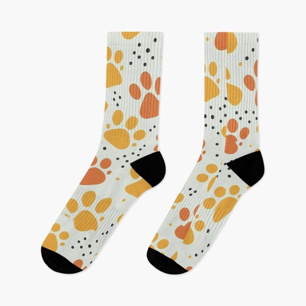 Item preview, Yellow Orange Paw Print Dog Food Water Bowl Design designed and sold by Kplayzz2009.