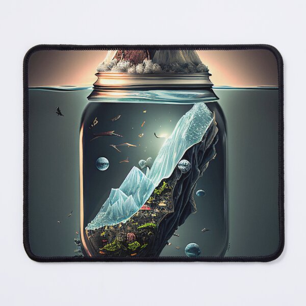 Item preview, The Ocean in a Jar Abstract Print designed and sold by HoodedDesigns.