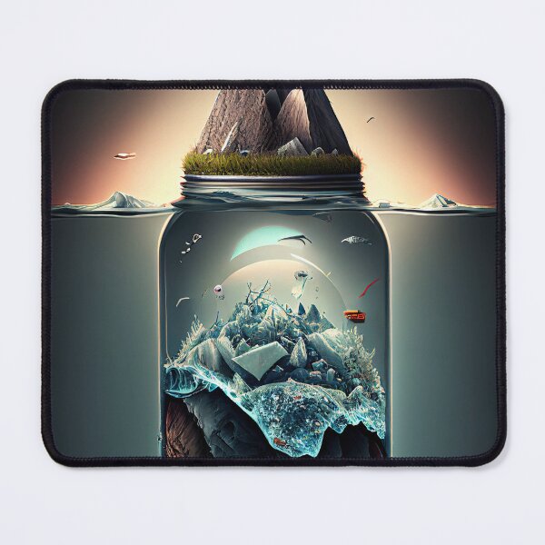 Item preview, The Ocean in a Jar Abstract Print designed and sold by HoodedDesigns.