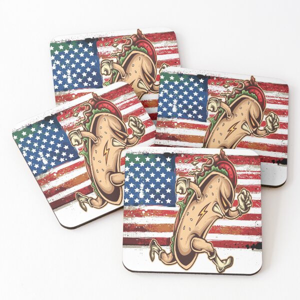 Item preview, USA American Flag Hot Dog Hero Foodie Superhero designed and sold by ProjectX23.