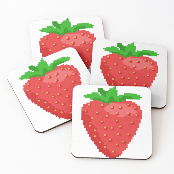Item preview, Pixel strawberry cottagecore game kawaii  designed and sold by Elizabeth-Bal.