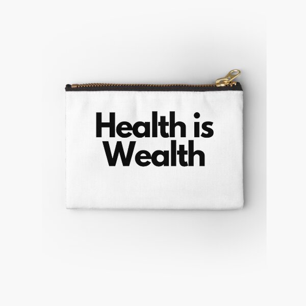 Item preview, Health is Wealth Triathlon Black on White motivation lifestyle designed and sold by Triathlongram.