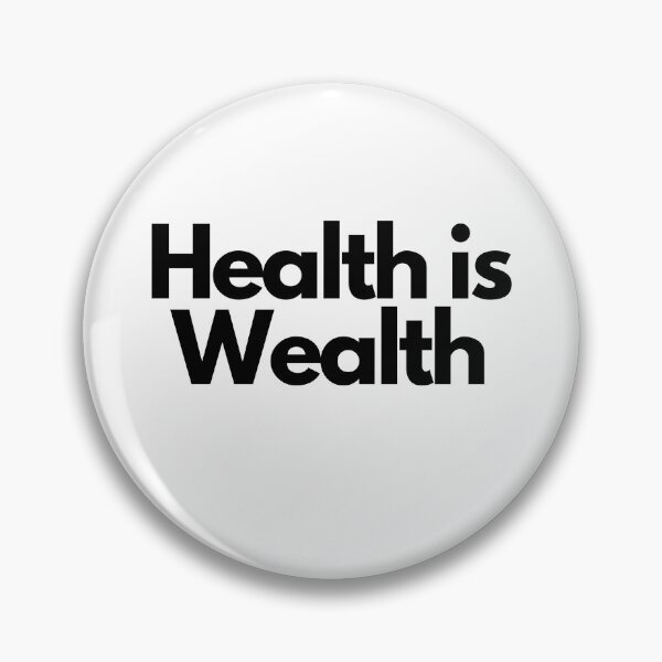Item preview, Health is Wealth Triathlon Black on White motivation lifestyle designed and sold by Triathlongram.