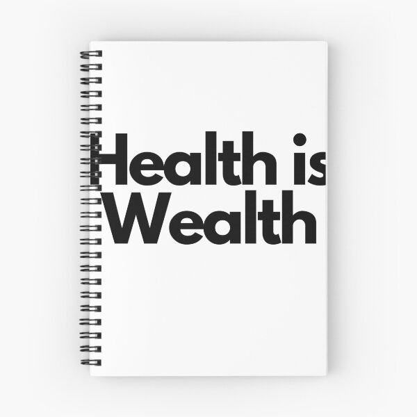 Item preview, Health is Wealth Triathlon Black on White motivation lifestyle designed and sold by Triathlongram.