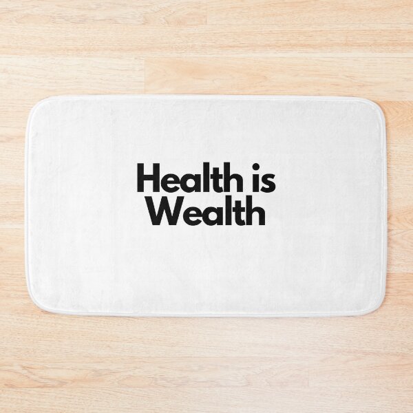 Item preview, Health is Wealth Triathlon Black on White motivation lifestyle designed and sold by Triathlongram.