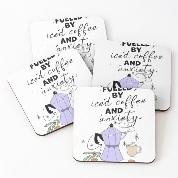 Item preview,  fueled by iced coffee and anxiety designed and sold by california87.