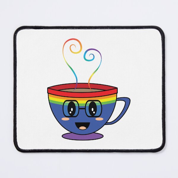 Item preview, Equalitea Rainbow Flag Pride- blue w/ tall glasses designed and sold by qteapiecastle.