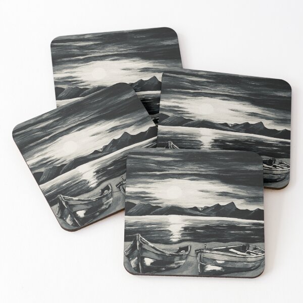 Item preview, Boats on the Beach black & white designed and sold by AneMi2.