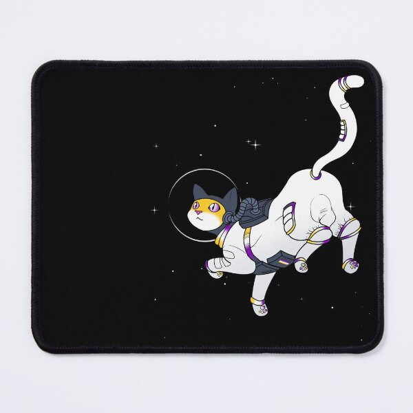 Item preview, Astronaut Nonbinary Pride Cat designed and sold by seekerofweird.