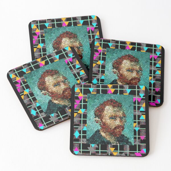 Item preview,  Pixel Art 8 bit Vincent Van Gogh Self Portrat Impressionism Art Paints Gift designed and sold by Dodern.