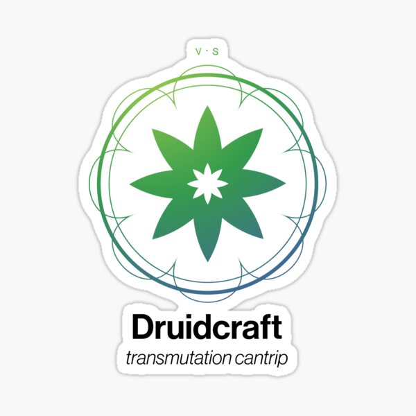 Item preview, Druidcraft Spell Symbol (Updated) designed and sold by Unspelled.