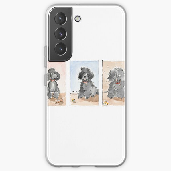 Three stages of a poodle design by Max Ray Art Samsung Galaxy Soft Case