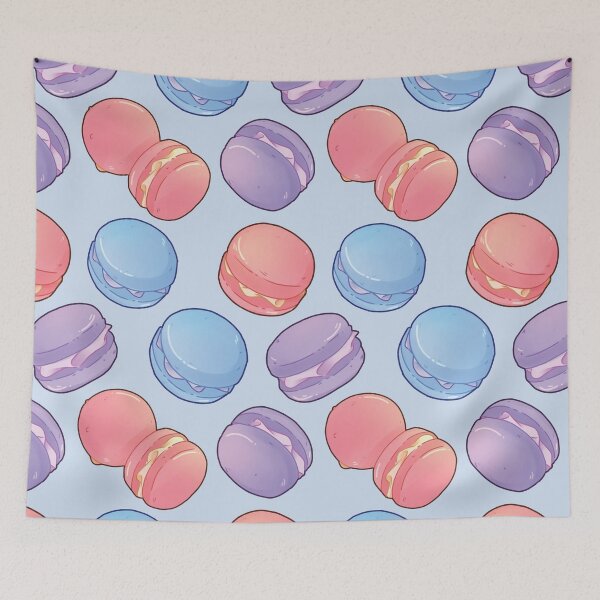 Item preview, Blue Macaron Pattern designed and sold by MadeByBeata.