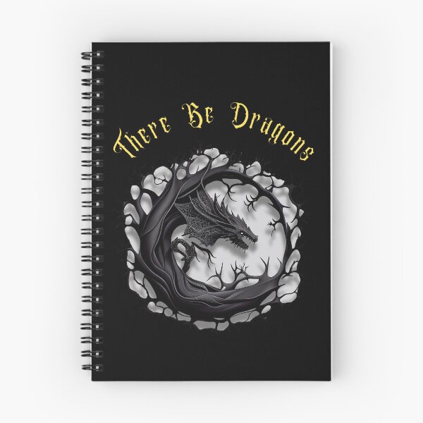 Item preview, There Be Dragons (Blk04c) designed and sold by SteampunkMoai.