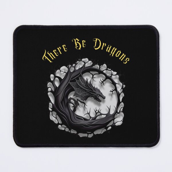 Item preview, There Be Dragons (Blk04c) designed and sold by SteampunkMoai.