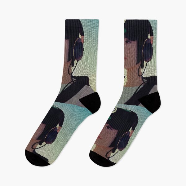 Item preview, Anime Girl Wearing Headphones 8-bit Pixel Art designed and sold by PixelDripped.