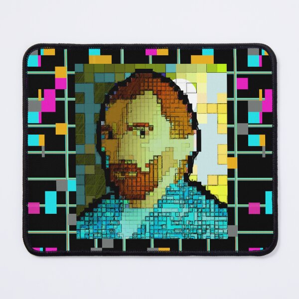 Item preview, Pixel Art 8 bit Vincent Van Gogh Self Portrat Impressionism Art Paints Gift designed and sold by Dodern.