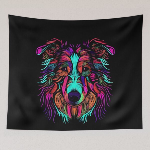 Item preview, Shetland Sheep Dog Colorful Paint Splash designed and sold by rafaeltto.